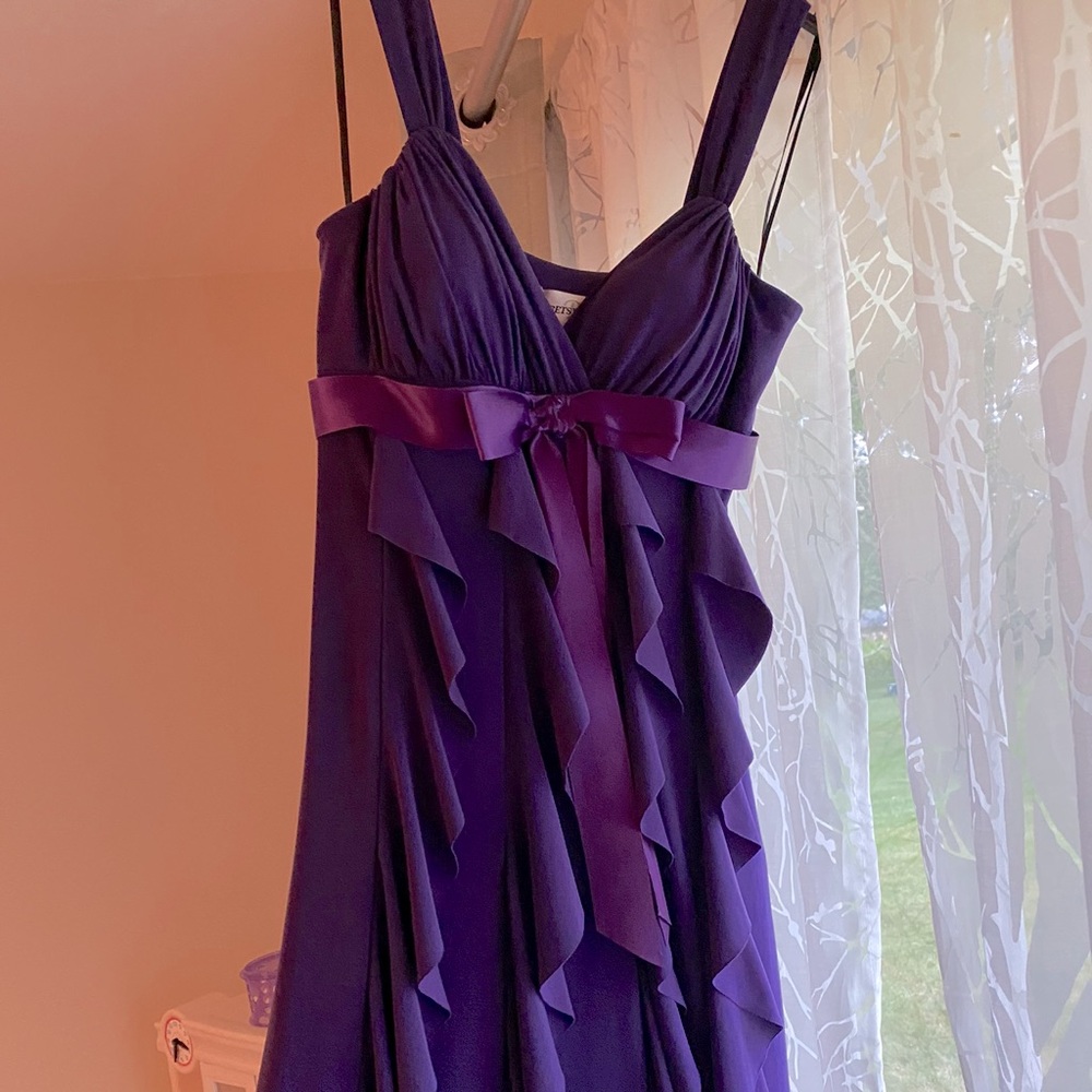 Betsy & Adam purple cocktail dress
